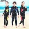 3mm Kids Wetsuit Full Body Long Sleeve Snorkeling Swimming Surfing UV Protection Jellyfish Safety