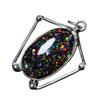925 Sterling Silver Pendant 28.75 Ct Sparking Black Opal Beautiful Pendant
