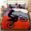 Motorcycle Duvet Cover Set Motocross Racing Bedding Dirt Bike Extreme Sports For Men Teens Boys Kids Polyester Comforter Cover