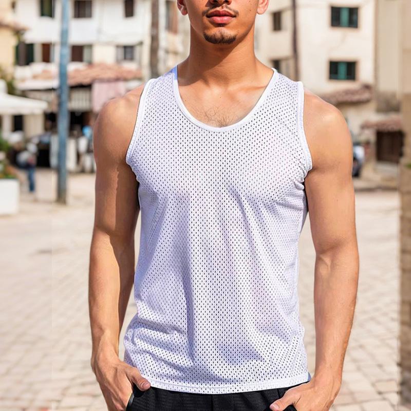 1 шт. Мужские топы, крутые спортивные майки, быстросохнущие футболки без рукавов, дышащий жилет из ледяного шелка, пляжная майка для фитнеса и мужской моды