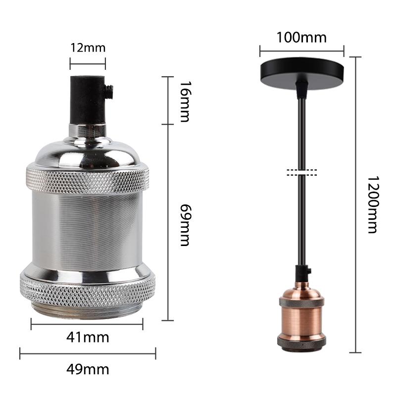 KARWEN Edison Lamp Holder E27 Screw Bulb base 110V 220V Aluminum Light Socket Industrial Retro Fittings Fixture Pendant lights