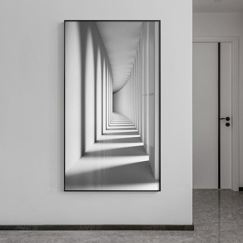 Nordic White Входная картина Украшение Холст Картина Настенные постеры для отеля Печать Настенное искусство для гостиной Коридор Декор