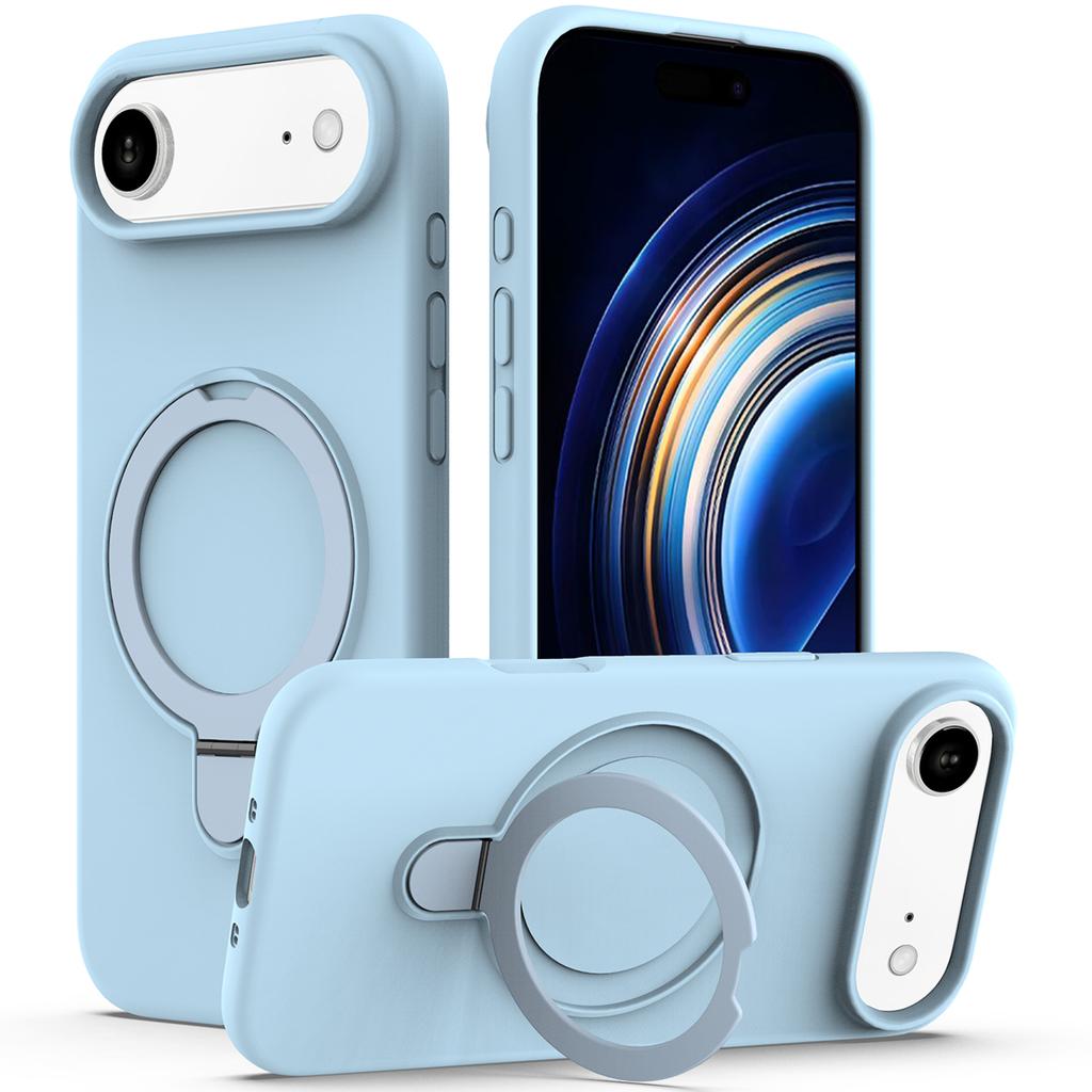 For iPhone Air Case Compatible with MagSafe Kickstand PC+Silicone Phone Cover
