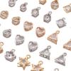 Alloy Charms Inlaid Zircon Heart Star Rhinestone Pendant Accessory For DIY Earring Necklace Accessories