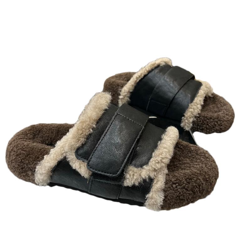 Меховые балетки женские тапочки короткие плюшевые туфли на платформе из хлопка дизайнерская зимняя повседневная обувь 2024 года тренд теплая домашняя уютная женская обувь