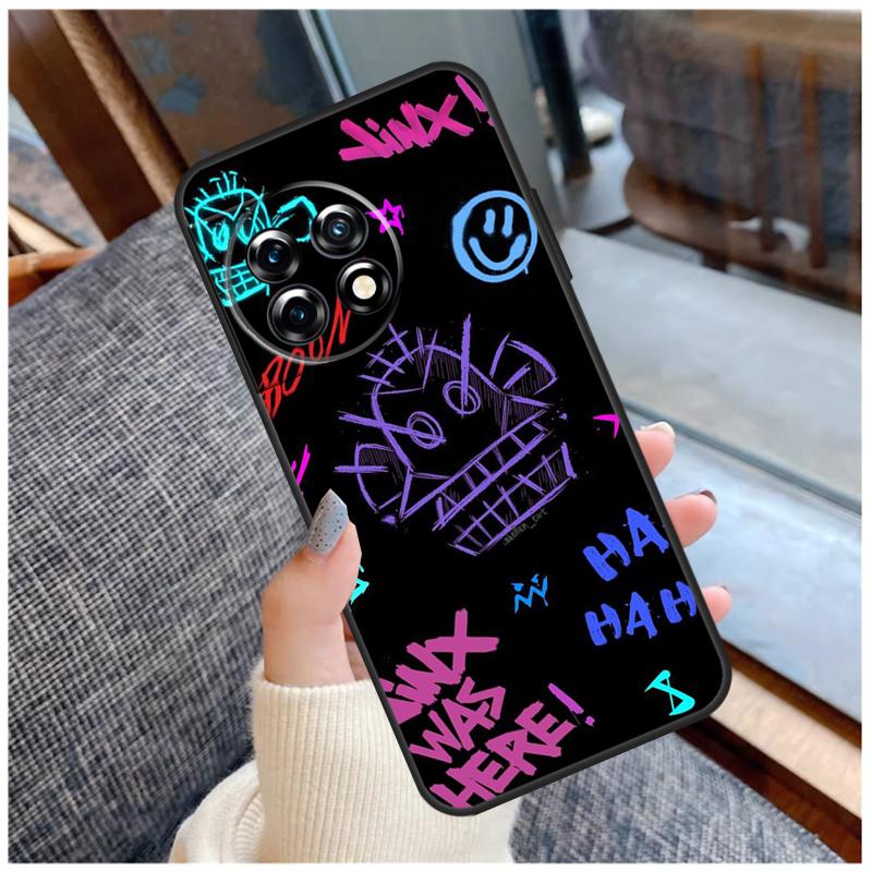 Чехол с рисунком Аркейн Джинкс Вай для OnePlus Nord 2 2T CE 3 Lite N20 N10 N100 N200 8T 9R 10R 10T 11 8 9 10 Pro