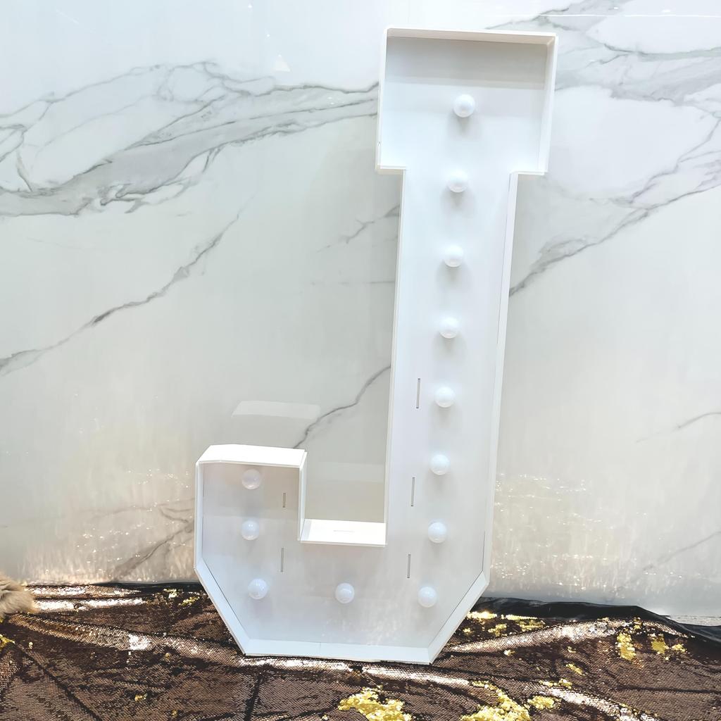 1PC 92CM White Light 3D KT Board Letters Sign-26 Letters & Symbols,Snap-Fit+Stand, for Roman Numerals (XIV/XV/XVI) for Birthday, Anniversary Decor