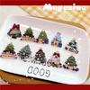 12Pcs/Set Christmas Tree Fridge Magnets Cartoon Magnetic Stickers Xmas Refrigerator Magnets  Holiday