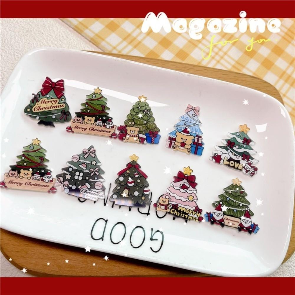 12Pcs/Set Christmas Tree Fridge Magnets Cartoon Magnetic Stickers Xmas Refrigerator Magnets Holiday
