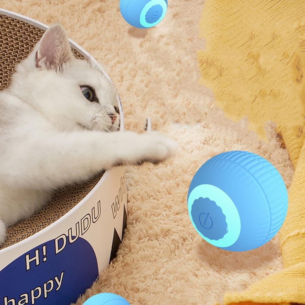 Smart Toys Automatic Rolling Ball Electric Toys Interactive For Cats Training Self-moving Toys For Indoor Playing