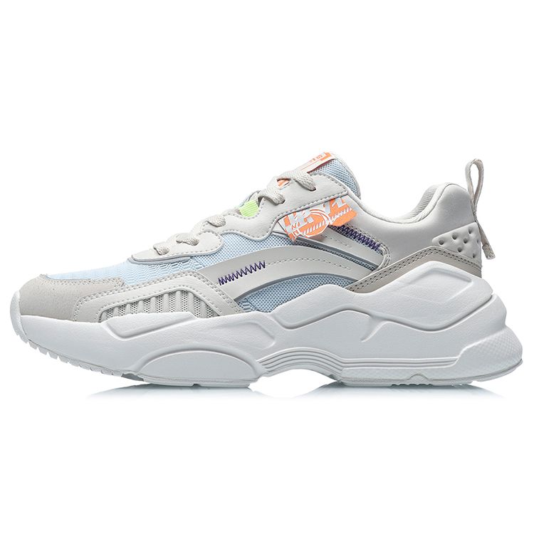 Li Ning Zhu Long Synthetic Leather Fabric Casual Shock Absorbing Non-Slip Wear-Resistant Breathable Lightweight Low-Top Sports Shoes AGCR086-1