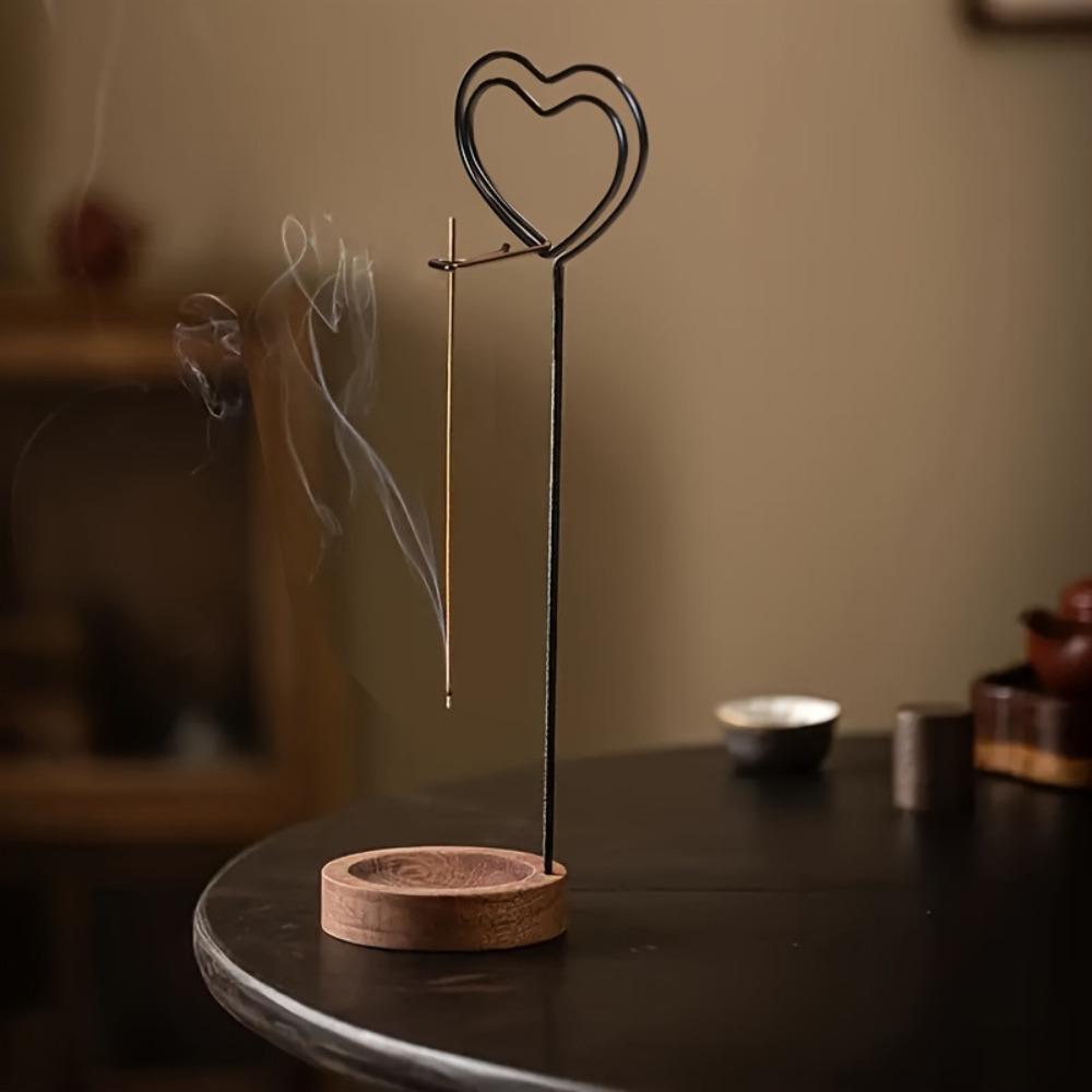 Creative Upside Down Incense Burner Incense Stick Holder Wooden Round Incense Tray Ornament Bedroom Home Yoga Decoration Crafts