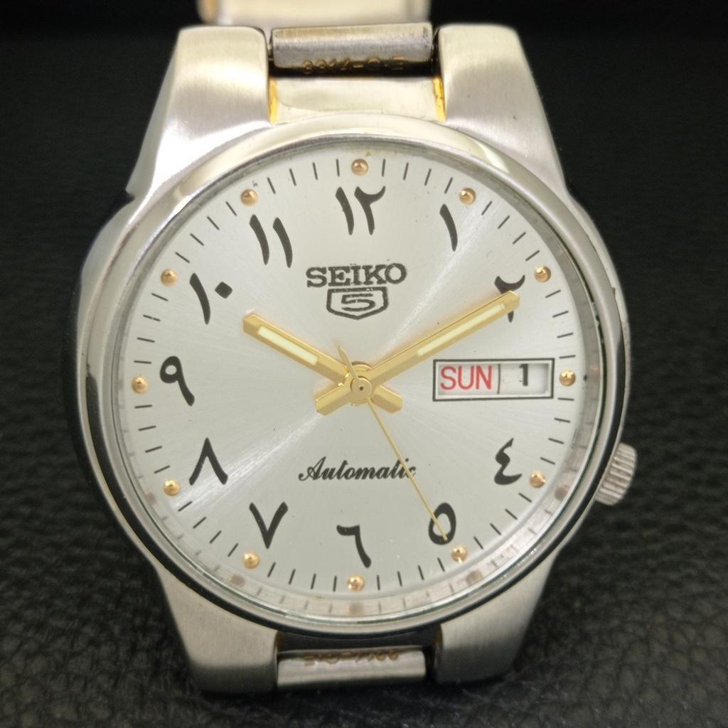 ПОДЛИННЫЕ ВИНТАЖНЫЕ МУЖСКИЕ ЧАСЫ SEIKO 5 AUTOMATIC JAPAN 7S26A С СЕРЕБРИСТЫМ ЦИФЕРБЛАТОМ a702462-5