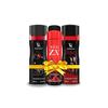 RAMSONS Deo Talc Combo | 1 Bravo Deodorant Spray - 200ml | 1 Sexy Heart Deodorant Spray - 200ml | 1 RED ZX Deo Talc - 100gm | Combo Pack Of 3