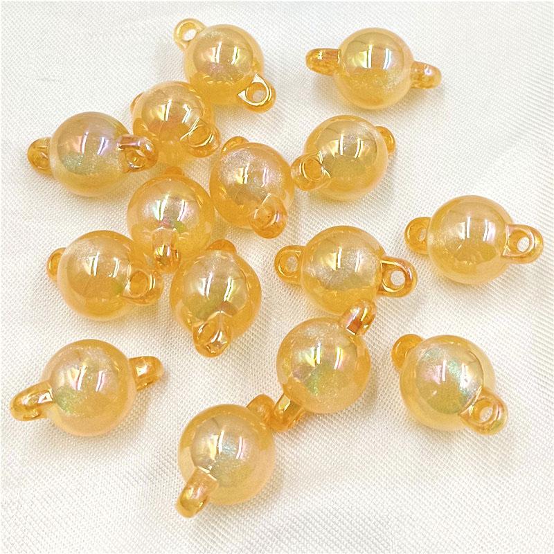 Браслет УФ-тонкое мигание, двойное ожерелье с ушным отверстием, аксессуары, 10 шт., креативные подвески ручной работы, разъем, круглые бусины, изготовление ювелирных изделий, материал «сделай сам»