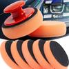 6pcs/set Car Wax Applicator Pads Set with Red Handle Soft Sponge Applicators Foam Wax Pad for Polishing and Cleaning Cars