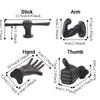 Unique Iron Hand Shape Holder Wall Mounted Decorative Muscle Arm Hook Heavy Duty Backpack Holder for Kitchen