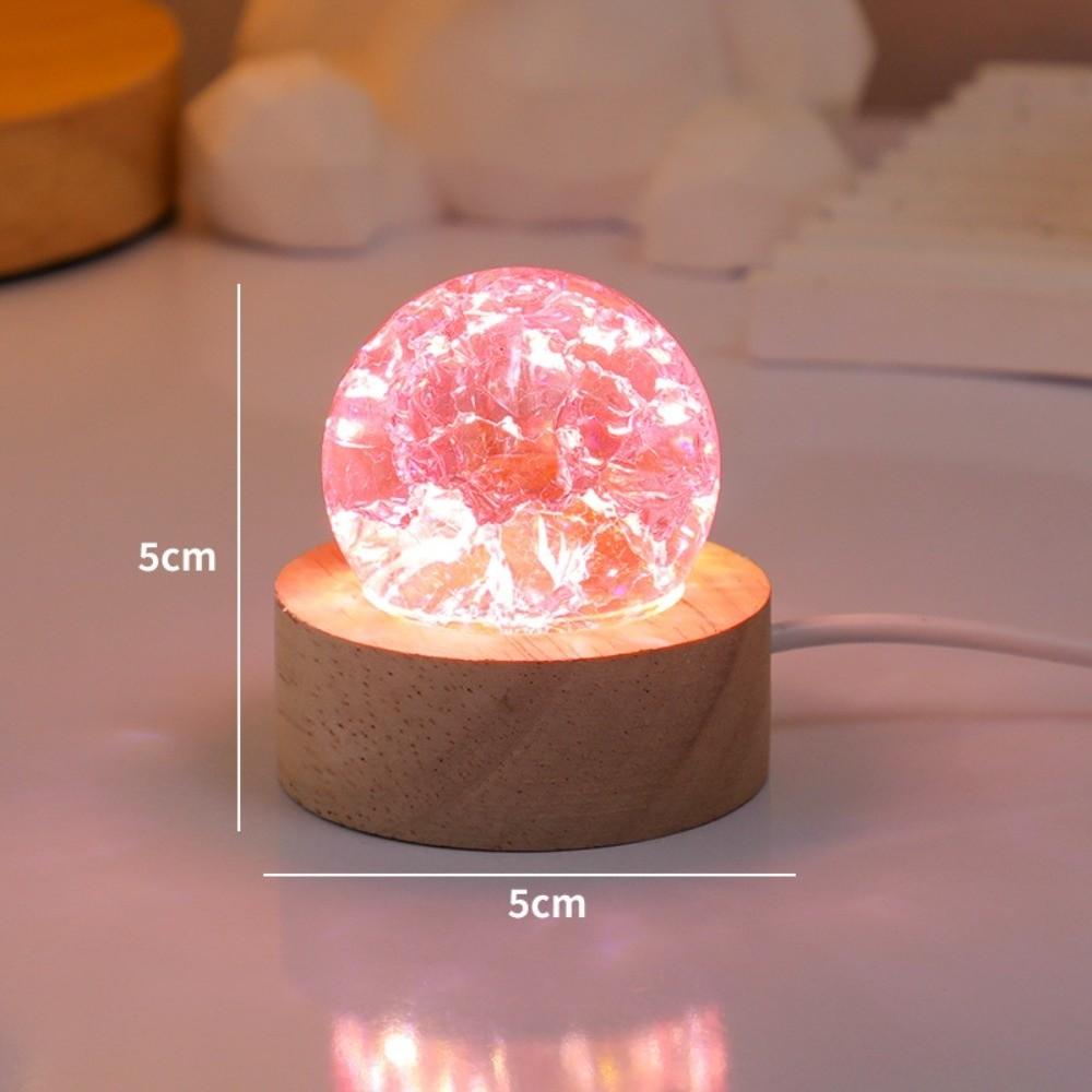 Detachable Luminous Crystal Ornaments Shiny Glaze Beads Glass Sphere Figurine Xmas Gift