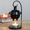 Iron Frame Hook Ceramic Aromatherapy Stove 1PC Witch Soup Cup Water Drop Essential Oil Candle Holder Home Scent Decor