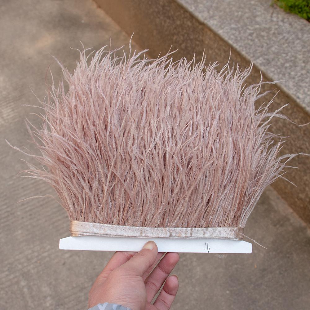 1/5/10Meters Light Purple Ostrich Feathers Ribbon 8-10cm/3-4Inch Long Feather Trim Fringe for Party Costumes Sewing Accessories