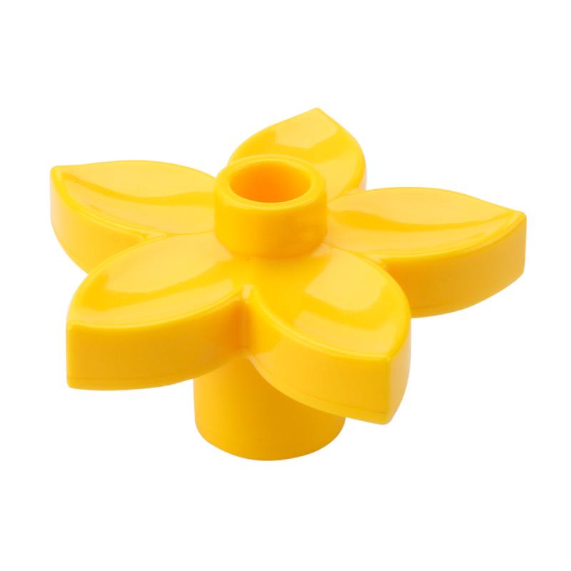 LEGO-Compatible Large Particle Plant Accessories: Trees, Flowers, Grass, and Cactus for Building Block Scenes