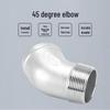 304 Stainless Steel 45-Degree Internal/External Thread Elbow Fitting
