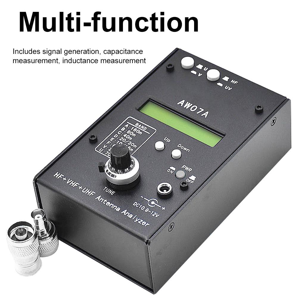 HF/VHF/UHF AW07A 1.5-490МГц Многодиапазонный анализатор антенн 160М Измерительный инструмент Импеданс КСВ Анализатор антенн КСВ Метр антенн Тестер