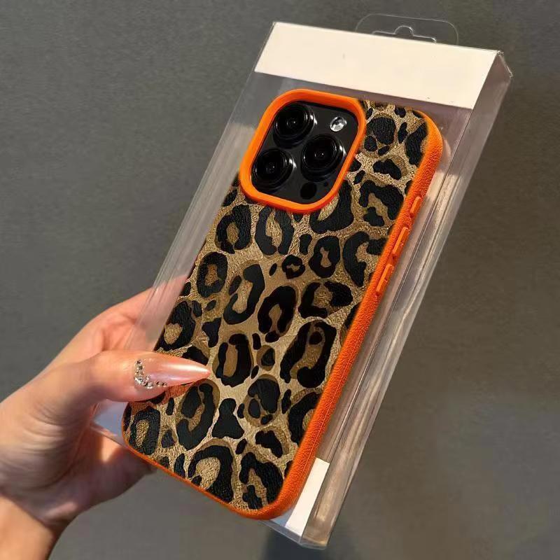 INS Чехол для телефона с коричневым леопардовым принтом Для iPhone 17AIir 16 Pro Max 15 14 Plus 13 12 11 XR XS Max Мягкий силиконовый чехол с рисунком личи