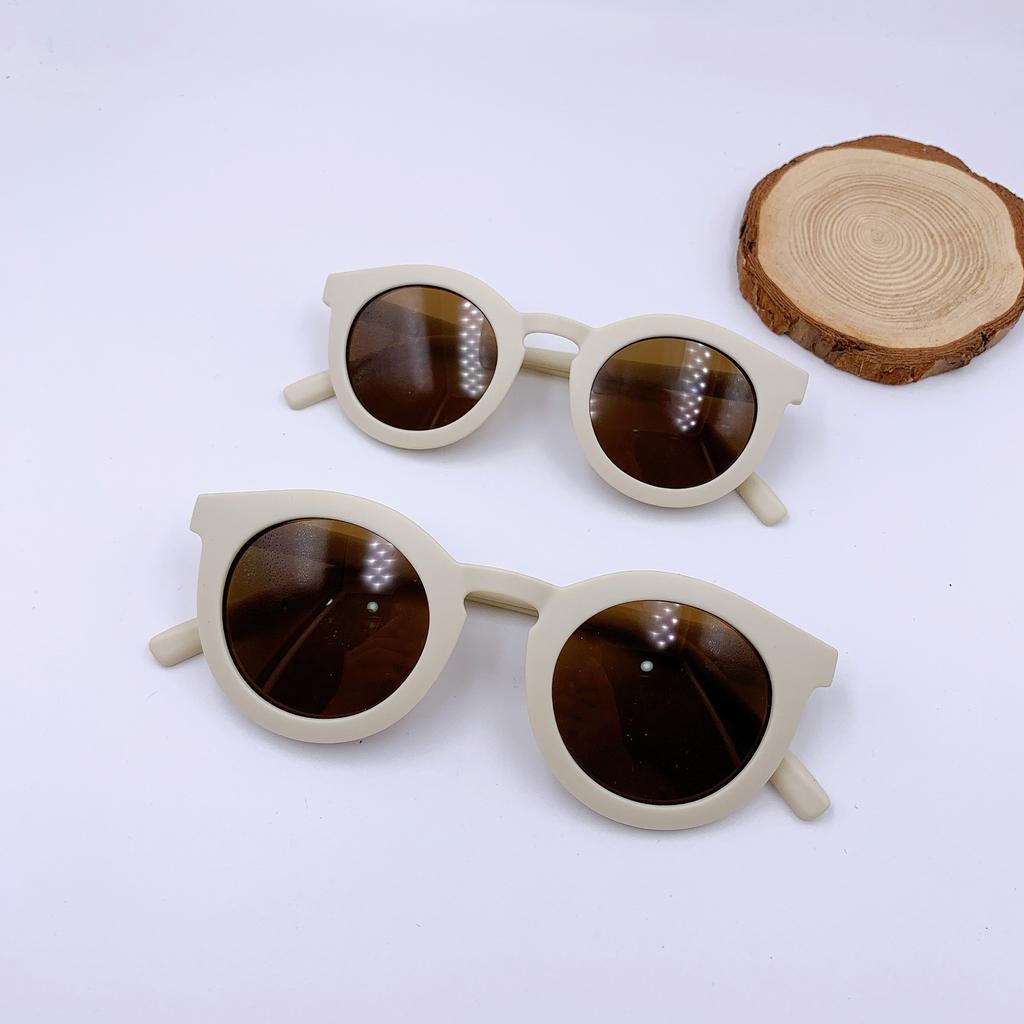 Parent-Child Fashion Matte Frame Versatile Retro Street Shot Glasses Children'S Big Face Round Adult Sunglasses Sunglasses