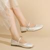 2025 New Low-heeled Single Shoes Autumn New Square-toe Shallow-mouth One-band Soft-soled Non-slip Low-top Shoes