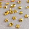 3D Сплав Пятиконечная Звезда Золото Серебро Бриллиант Украшение для Ногтей Роскошные Маникюрные Аксессуары Полая Звезда Нейл-Арт Искусство Заклепки Шармы