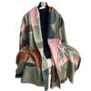 Imitation Cashmere Versatile Texture Printing Double-Sided Scarf Winter High-End Warm Shawl