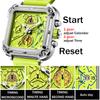 Male Watches Square Quartz Watch Watch For Men Rubber Strap Sport Clock Male Wristwatches Waterproof Relogio Masculino