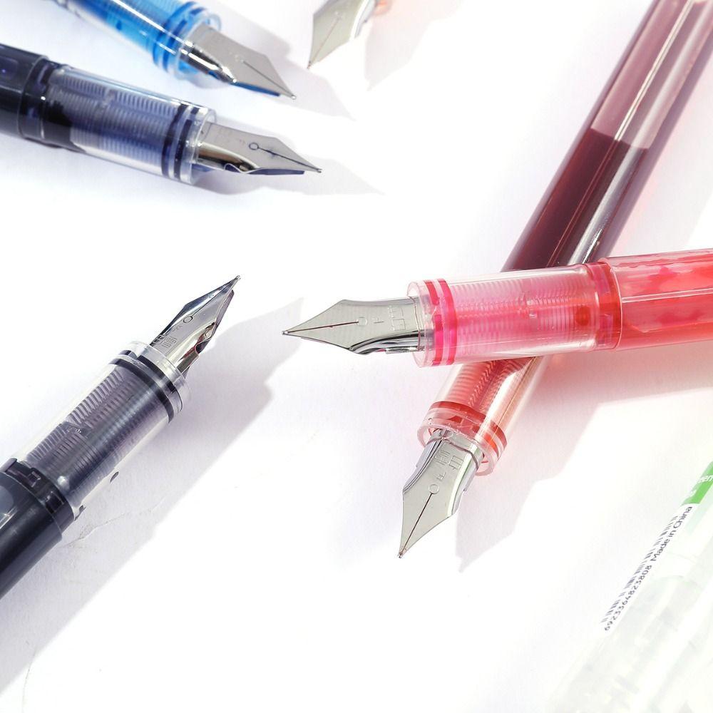 F Nib Writing Ink Pens Large Capacity Straight Liquid Pen Fashion Fountain Pen  School Supplies