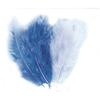 Mixture of Downy Feathers, Light Blue / Dark Blue, 10 - 15 Cm, 15 Pieces