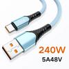 240 Вт 5A быстрая зарядка USB Type C кабель для быстрой зарядки для Samsung S24 Realme Xiaomi 14 OPPO OnePlus телефон кабели передачи данных