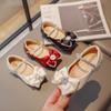 Children's Leisure Princess Shoes Autumn New Bow Girl's Little Leather Shoes Soft Sole Anti Slip Little Girl Single Shoes