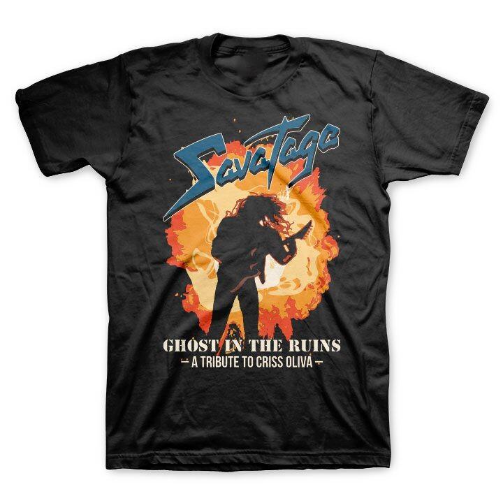 Vtg Savatage Ghost In The Ruins Cotton Black Full Size Unisex Shirt PS33 Unisex T-Shirt