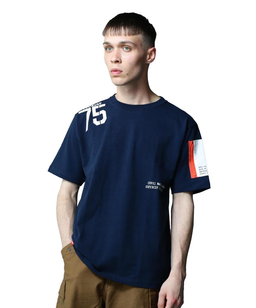 AVIREX REMODEL DESIGN CREW NECK T-SHIRT(WEB&DEPOT Exclusive) XL navy 783-3934025