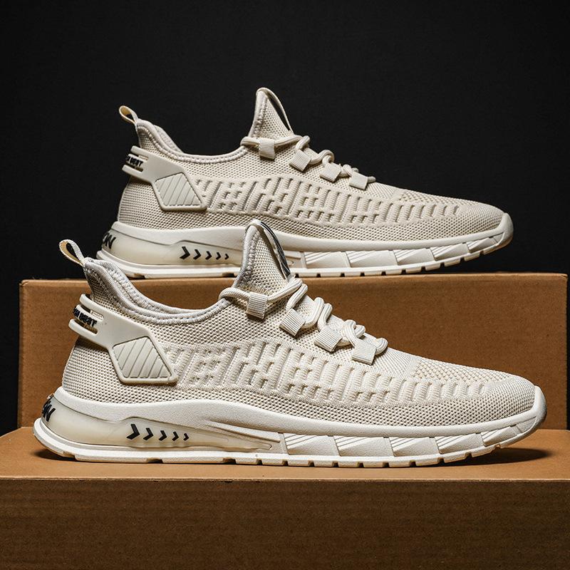 2025 Summer New Sports Shoes, Fashionable Sports Trendy Shoes Men's Running Shoes, Popular Flying Woven Casual Mesh Shoes
