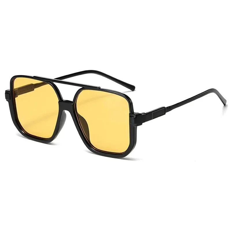 Comfortable Mirror Square Sunglasses Women Men Rectangle Trendy Big Frame Designer Brand Eyewear Female Male