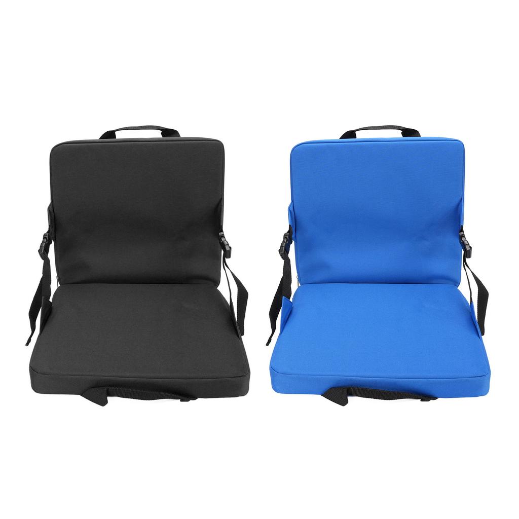 Folding Stadium Seat Cushion with Back Support Portable Handle Bleacher Cushion for Outdoor