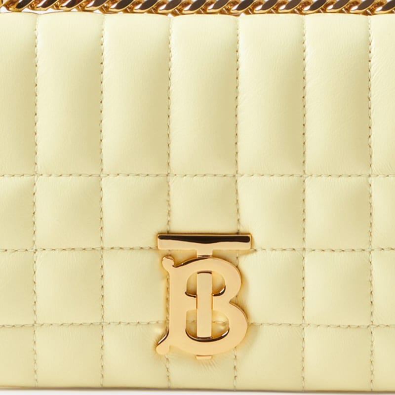 Burberry Lambskin Lola Bag, Crossbody Bag, Shoulder Bag Small Women's Cold Lemon 80661461