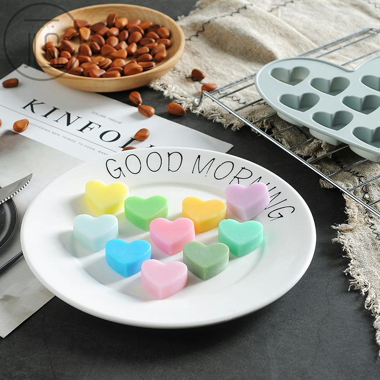 10 Even Small Love Silicone Handmade Soap Cake Mold DIY Chocolate Mold Baking Mold Ice Grid Mold