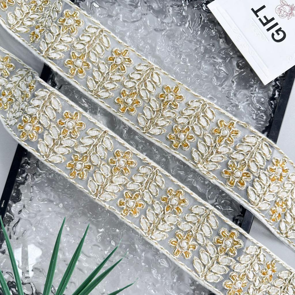 Exquisite 5Cm Car Strand Line Decoration Beads Embroidery Lace Clothing Window Decoration Luggage Belt Accessories Lace Accessories