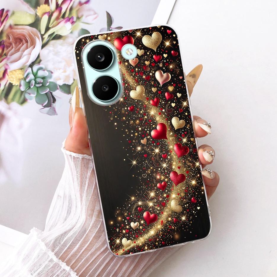 Чехол для Xiaomi Poco X8 Pro 5G Милый Чехол с Рисунком Сердечка Мягкий Тонкий Чехол для Телефона Для Xiaomi Poco X8 Pro Max PocoX8 Pro 5G