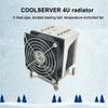 COOLSERVER R19 4U Серверный кулер для процессора 5 тепловых трубок Корпус для настольного ПК бесшумный вентилятор Для LGA2011 2066 115X Рабочая станция Компьютерный радиатор