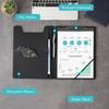 ProCase Clipboard Folder Portfolio, Leather Business Padfolio Organizer Letter Size Professional Folder Binder for Interview Meeting Resume Office