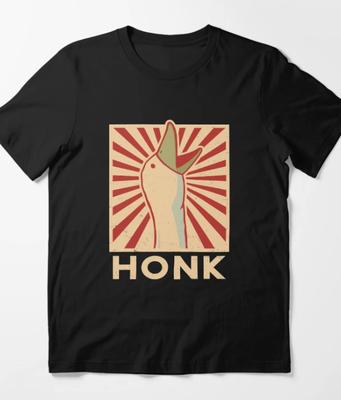 HONK Funny Goose Meme Graphic Casual Essential Unisex Tee