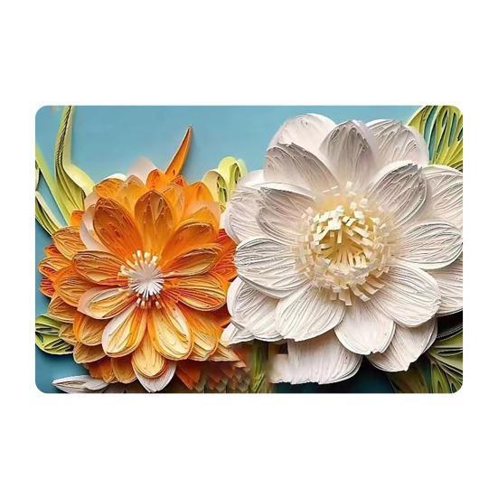 Коврик для пола 3D визуальный эффект цветочный узор нескользящая основа ковер гостиная спальня прихожая